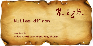 Nyilas Áron névjegykártya